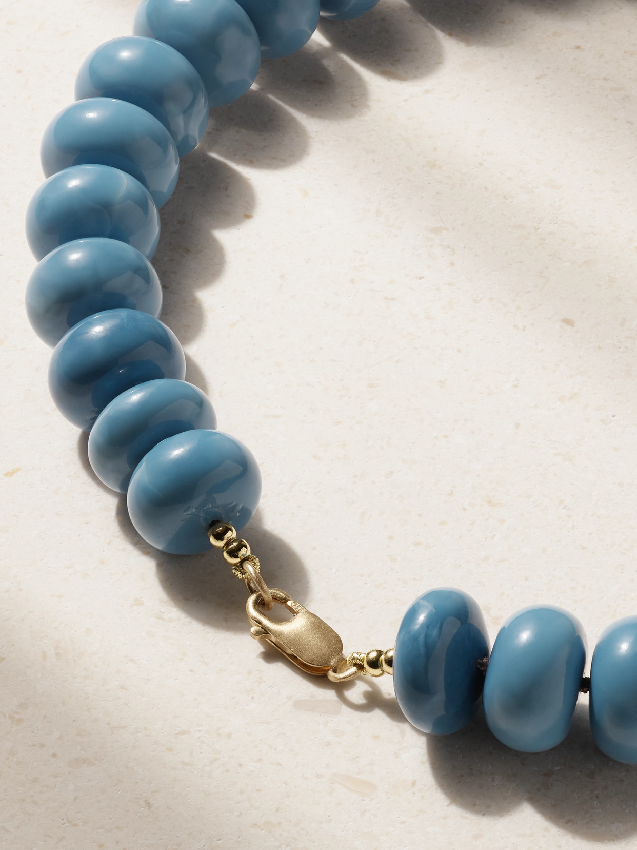 Marisa Klass Gold Opal Necklace In Blue