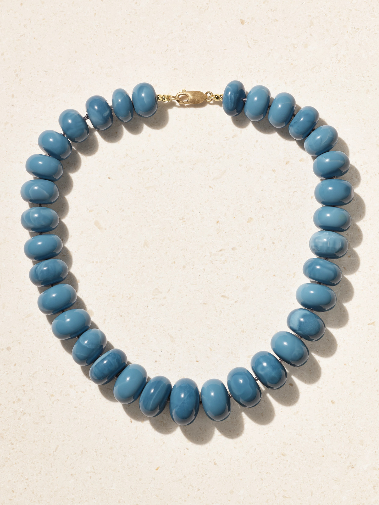 Marisa Klass Gold Opal Necklace In Blue