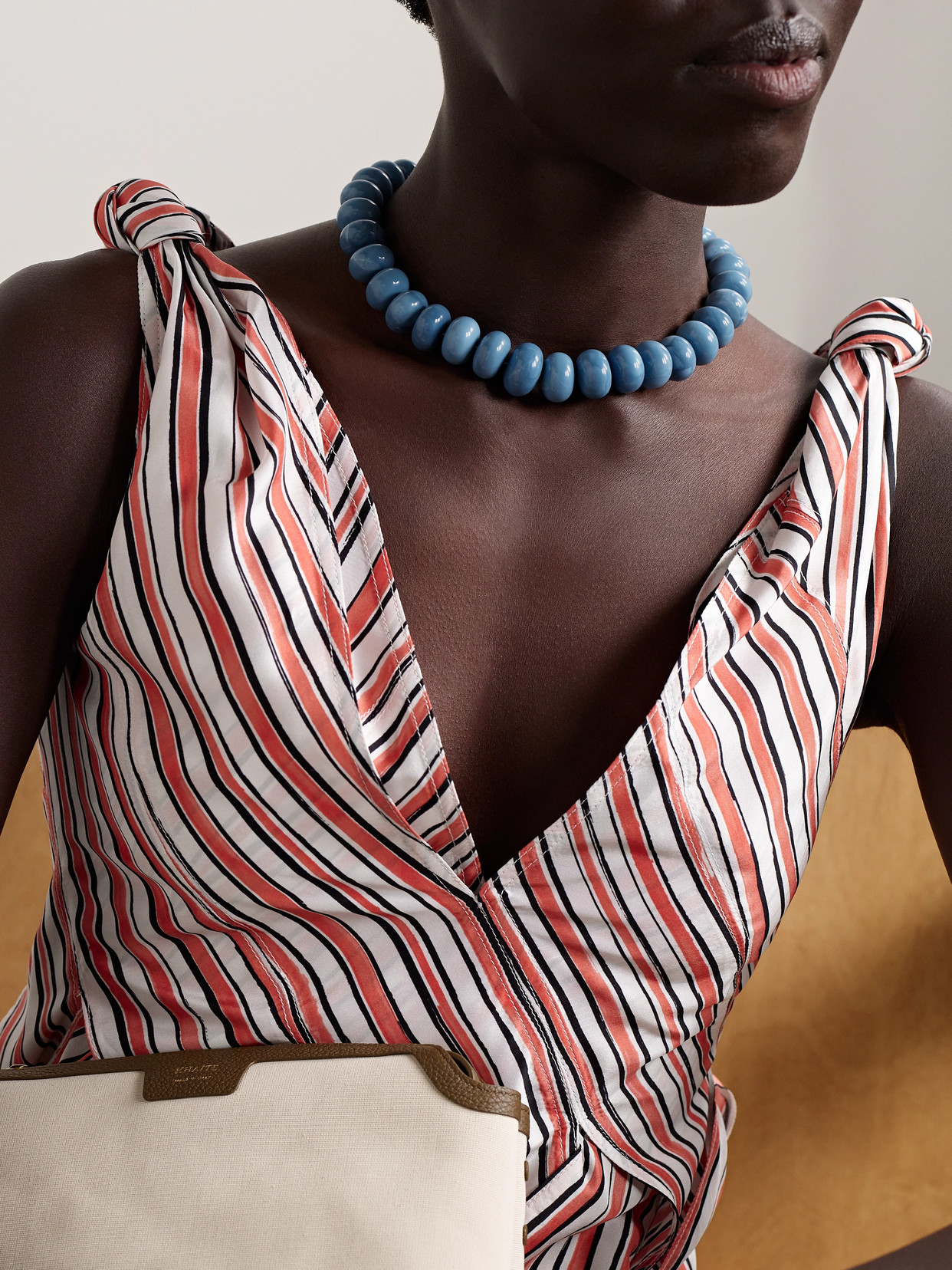 Marisa Klass Gold Opal Necklace In Blue