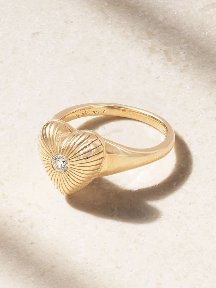 Persée Memoria Heart 9-karat Gold Diamond Ring