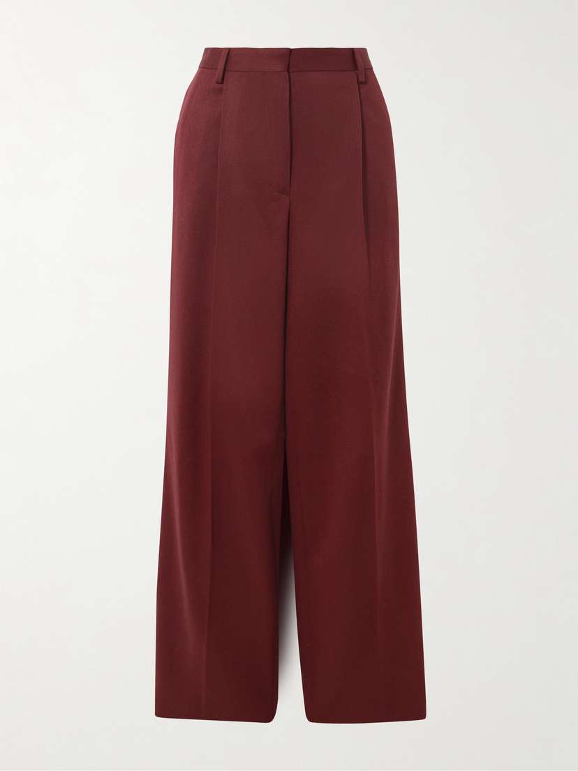 Dries Van Noten Pleated Wool-twill Wide-leg Pants