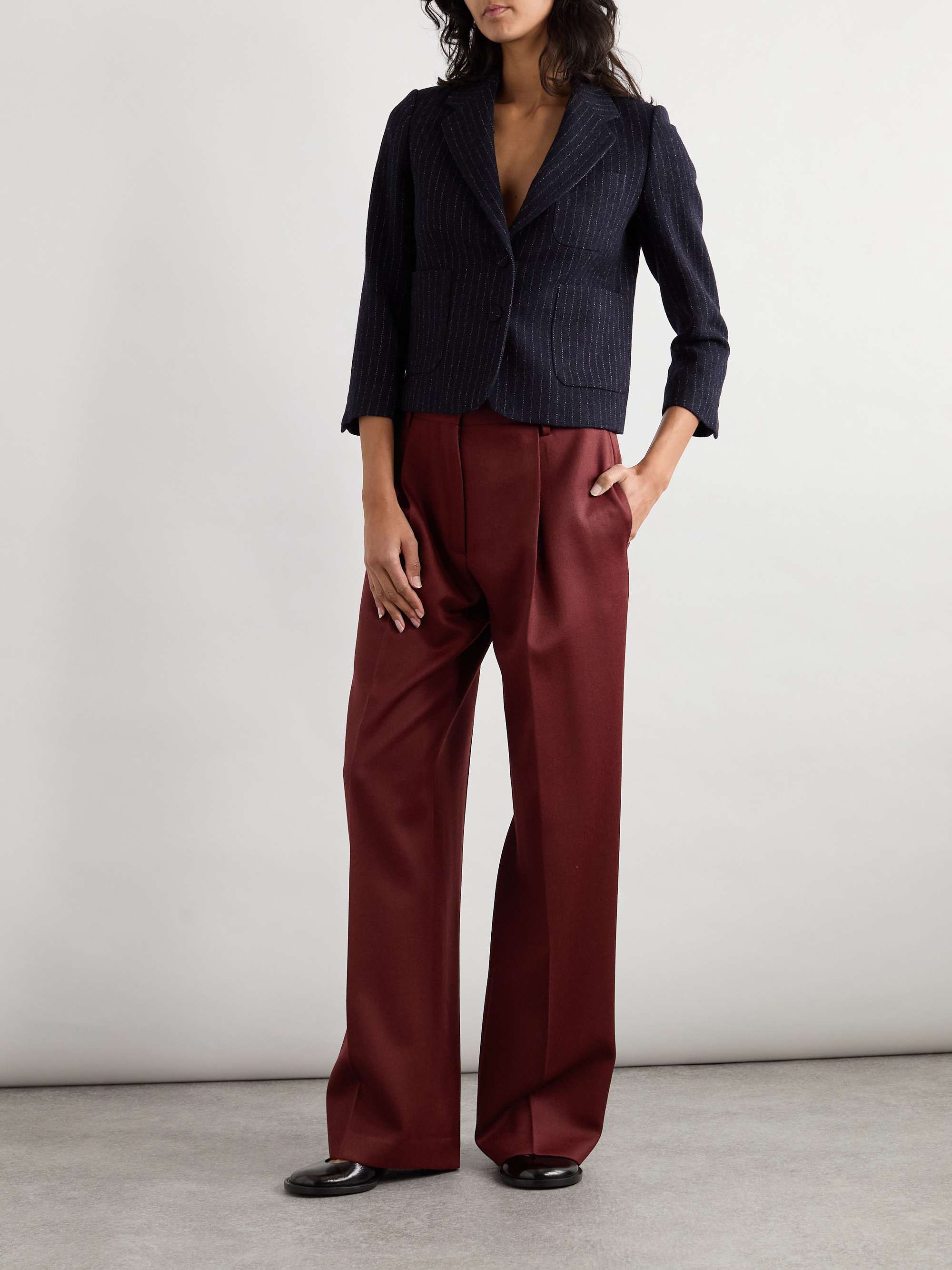 パンツ DRIES VAN NOTEN wool tapard slax 2010AW DRIES VAN NOTEN Slim-Fit Straight-Leg Wool Trousers for Men