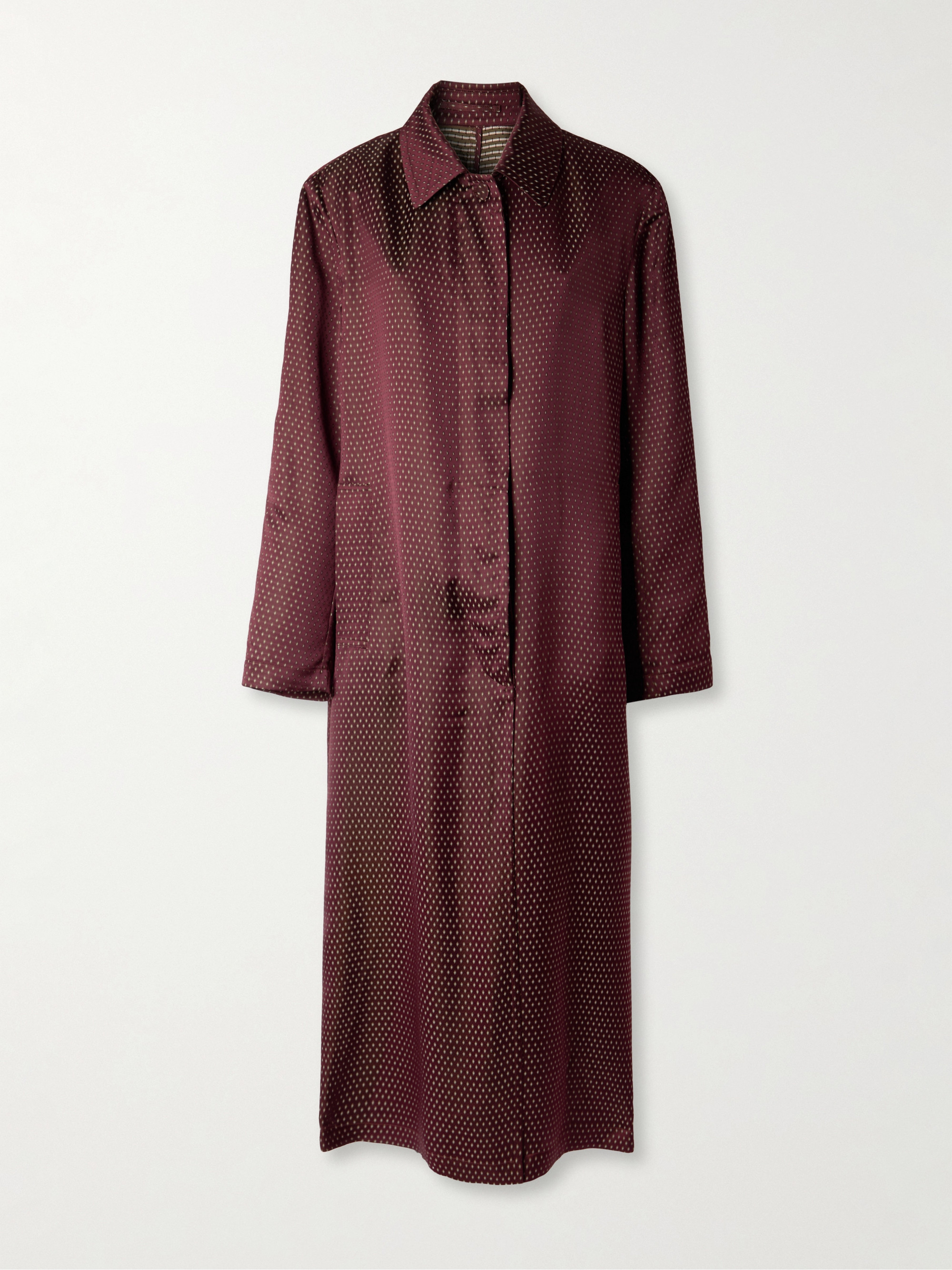 Dries Van Noten - Raltonas satin-jacquard coat | Plush