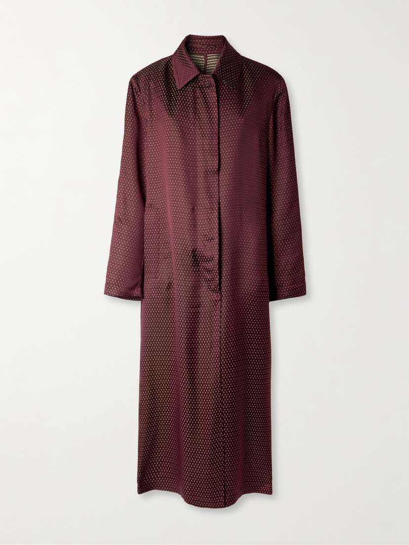 Dries Van Noten Raltonas Satin-jacquard Coat