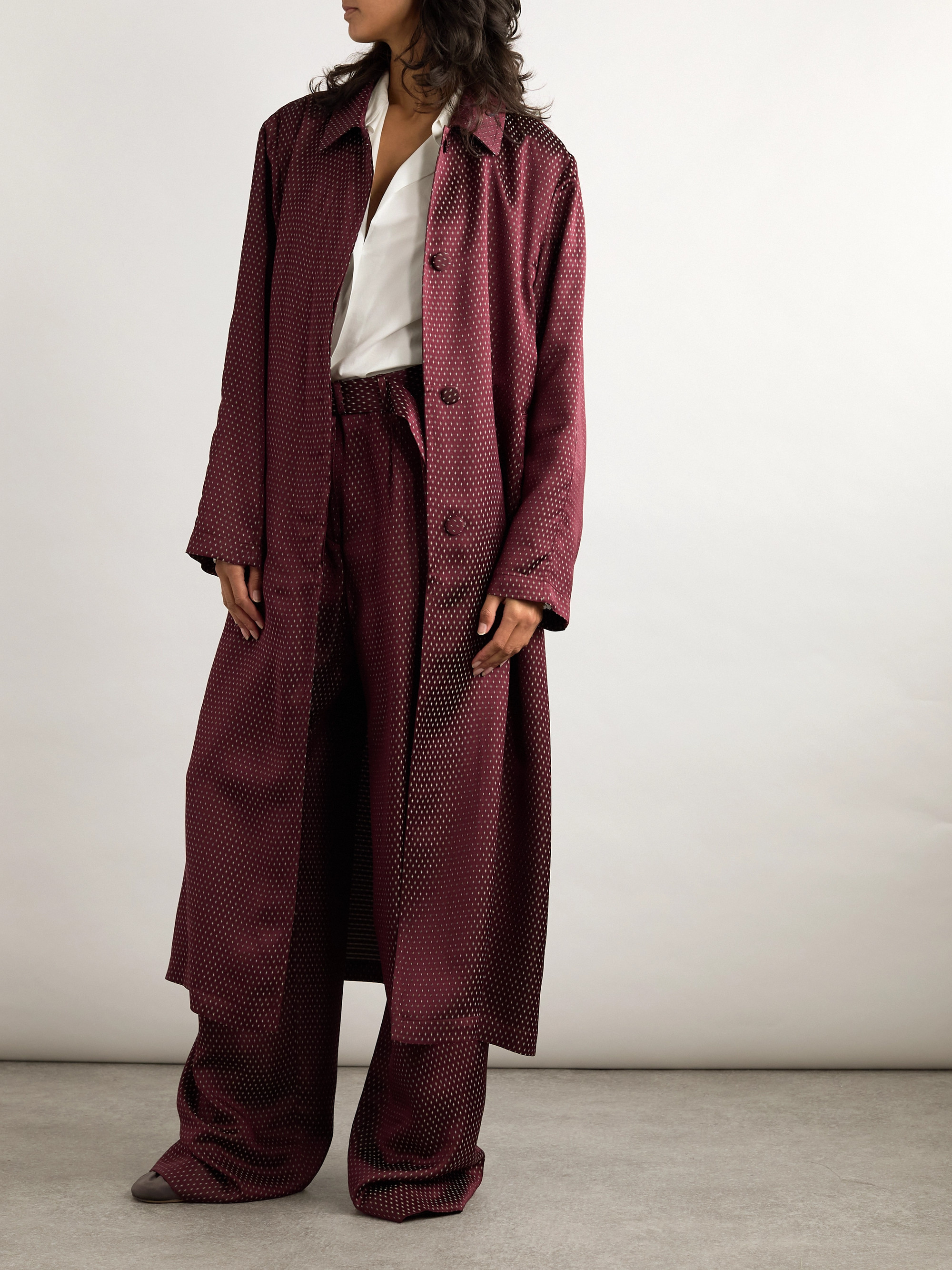 Dries Van Noten - Raltonas satin-jacquard coat | Plush