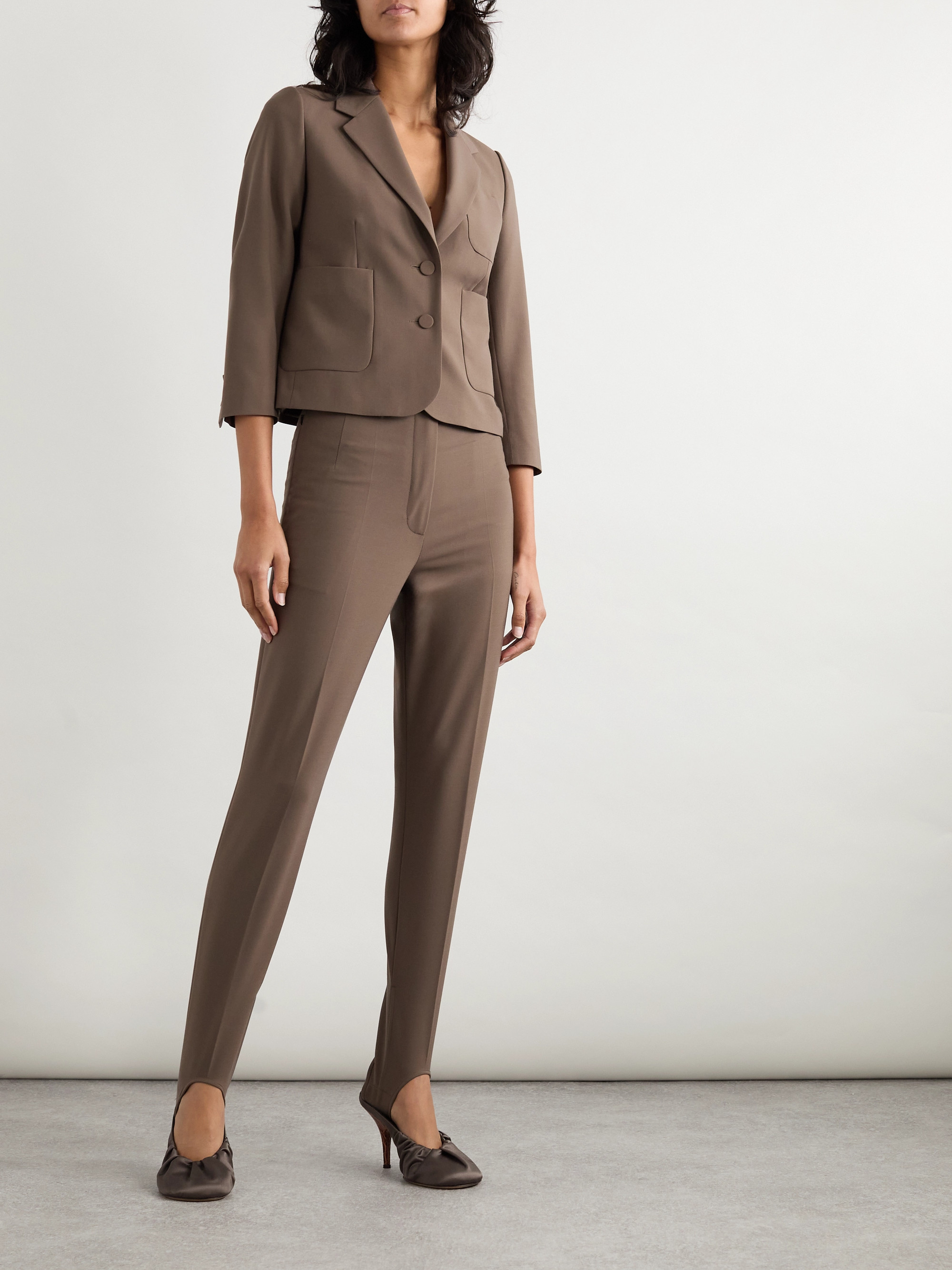 Dries Van Noten Cropped crepe blazer