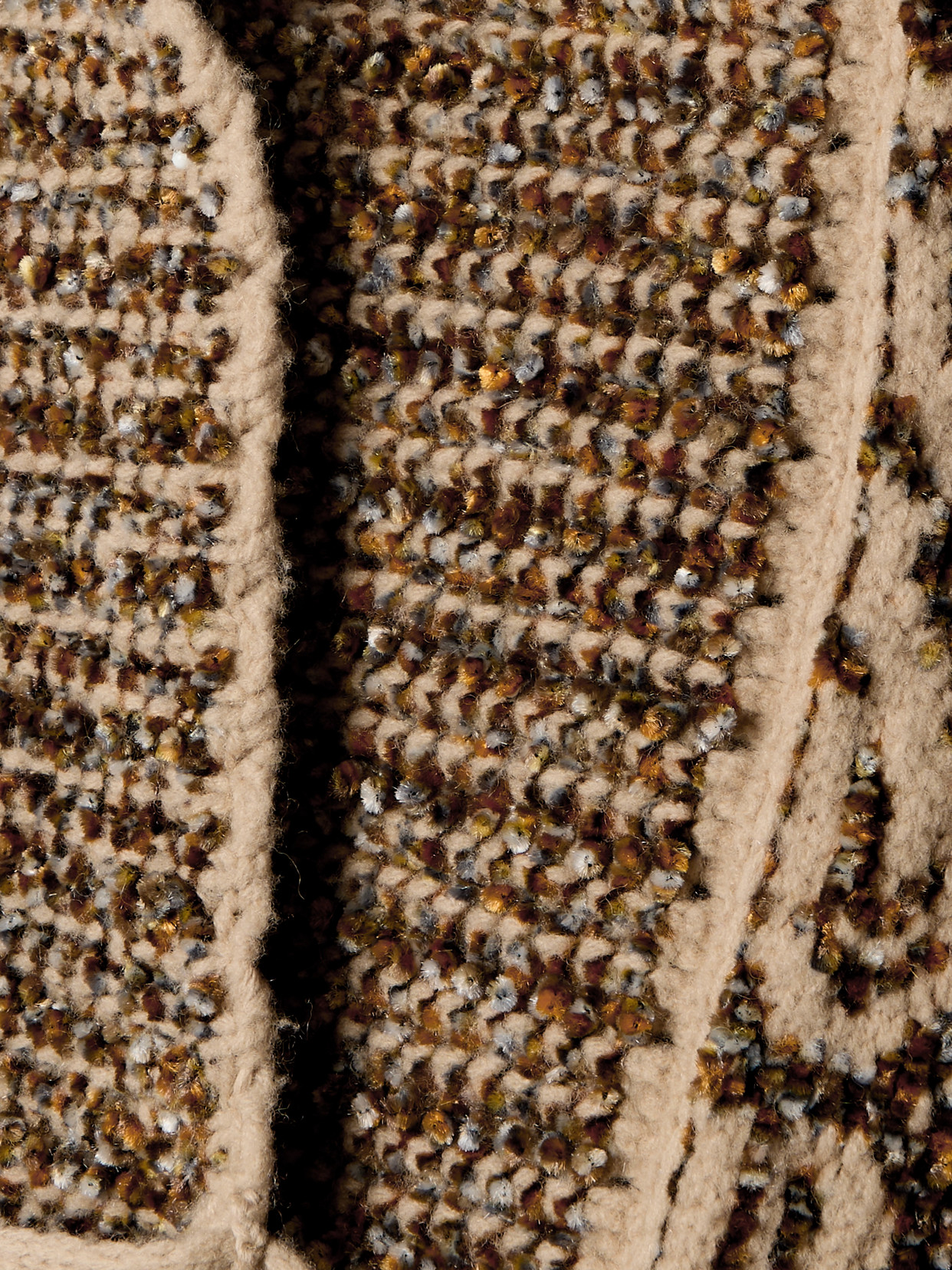 Dries Van Noten Textured Knit Cardigan Shawl Collar In Brown