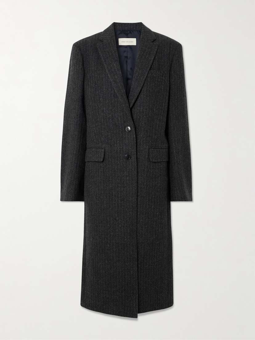 Dries Van Noten Pinstriped Wool-twill Coat
