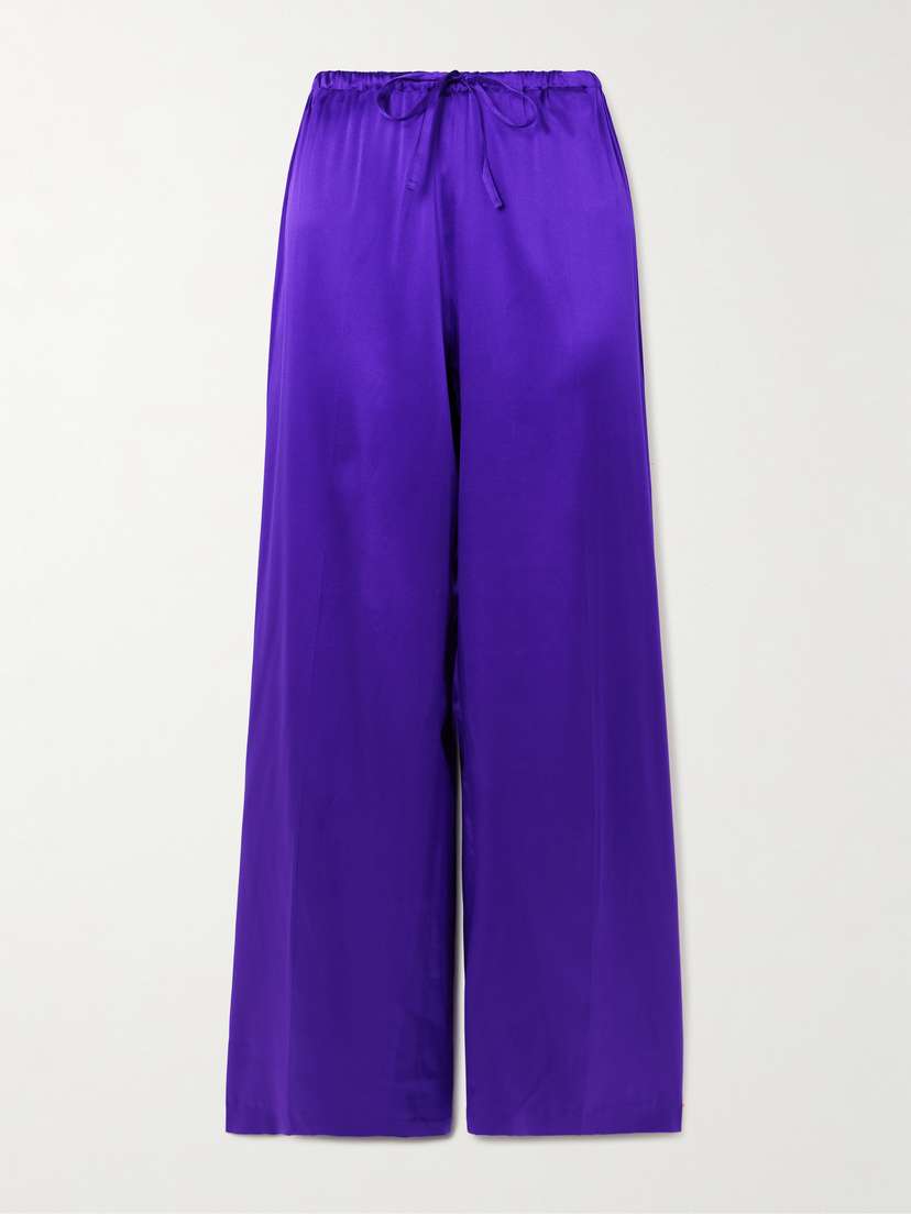 Dries Van Noten Silk-blend Satin Straight-leg Pants