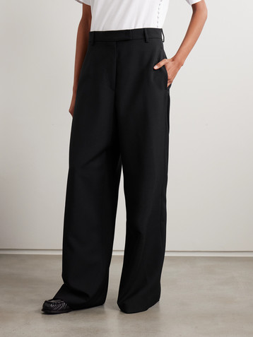 Dries Van Noten Wide-leg wool and mohair-blend twill pants