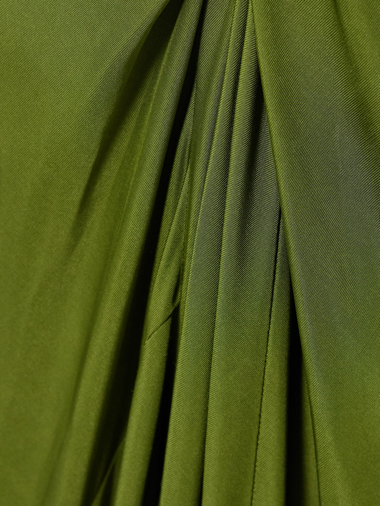 Dries Van Noten Gathered Satin-jersey Maxi Skirt In Green