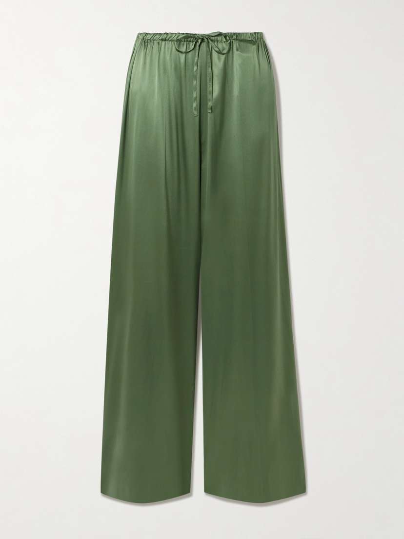 Dries Van Noten Silk-blend Satin Straight-leg Pants