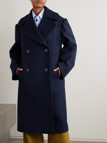 Dries Van Noten Oversized double-breasted wool-blend coat