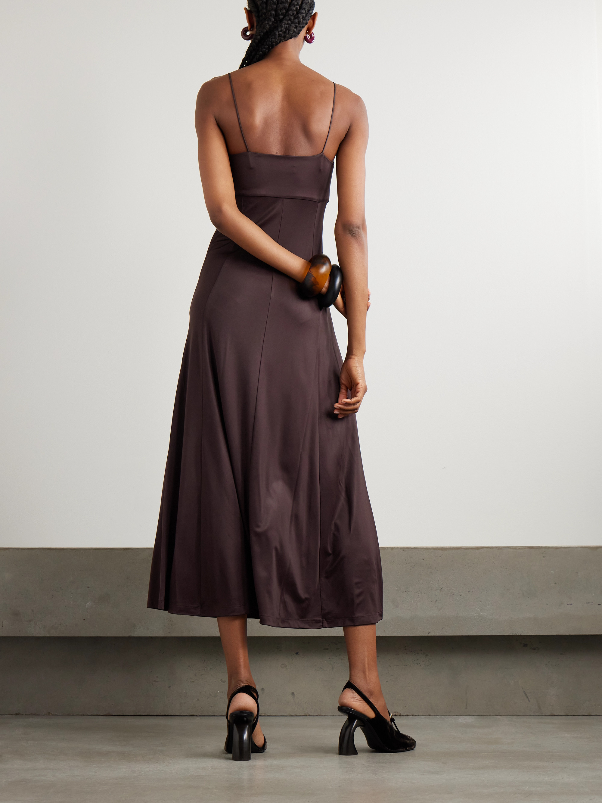 Dries Van Noten Paneled jersey midi dress