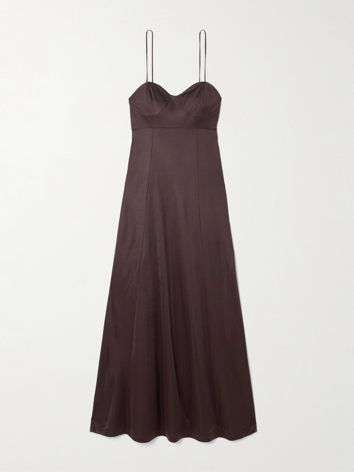 Dries Van Noten Paneled Jersey Midi Dress In Brown