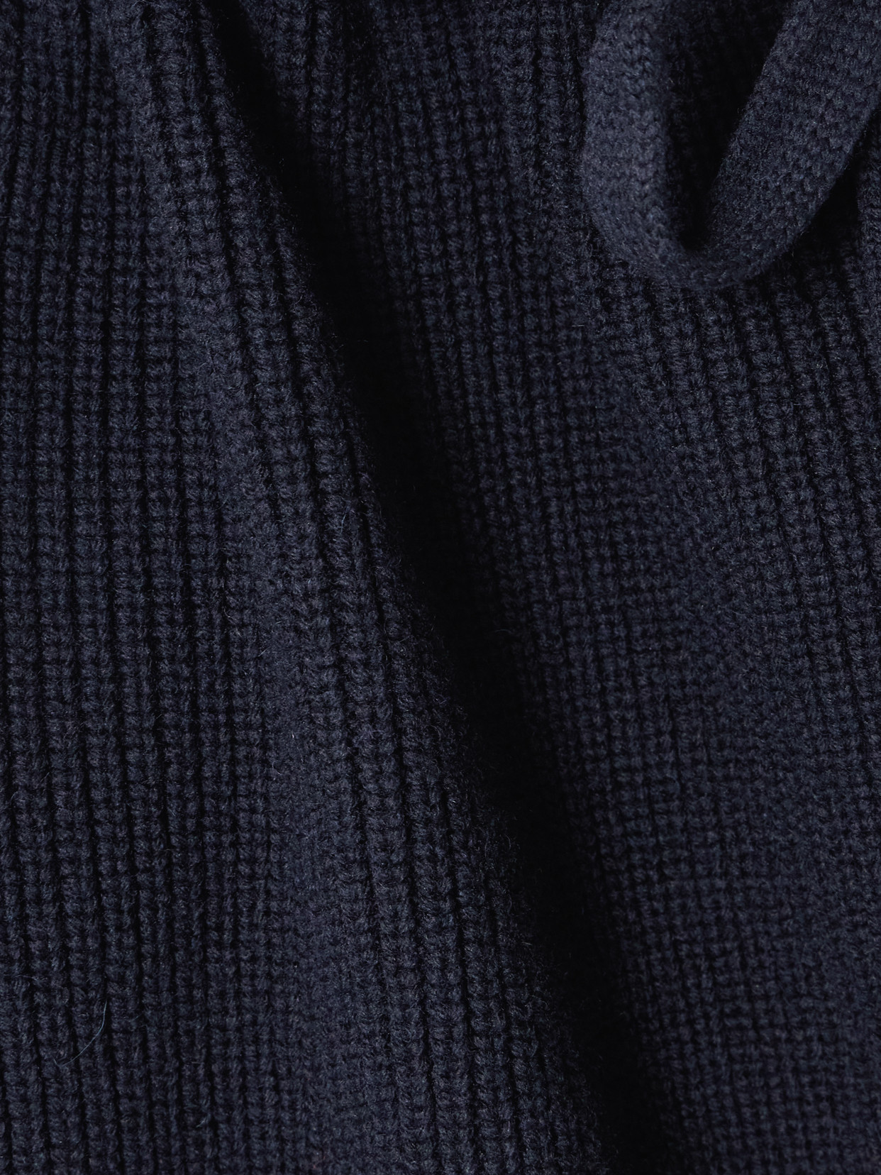 Dries Van Noten Tie-detailed Ribbed Wool Turtleneck Sweater In Blue