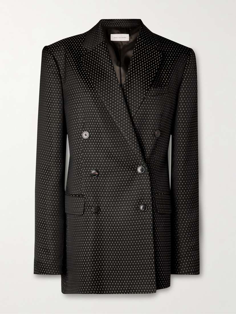 Dries Van Noten Bafya Double-breasted Jacquard Blazer