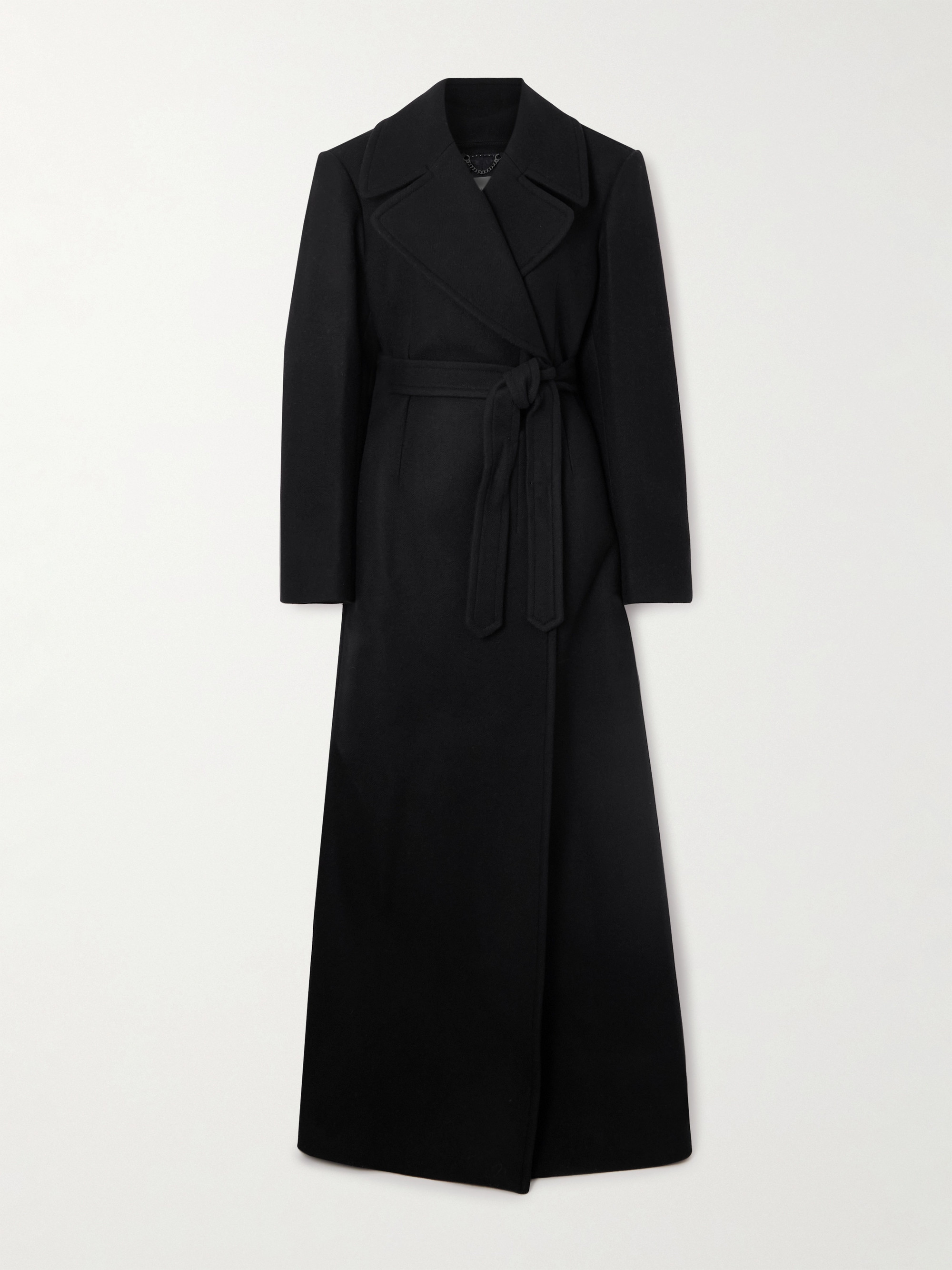 Dries Van Noten - Belted velvet-trimmed wool-blend coat | Plush