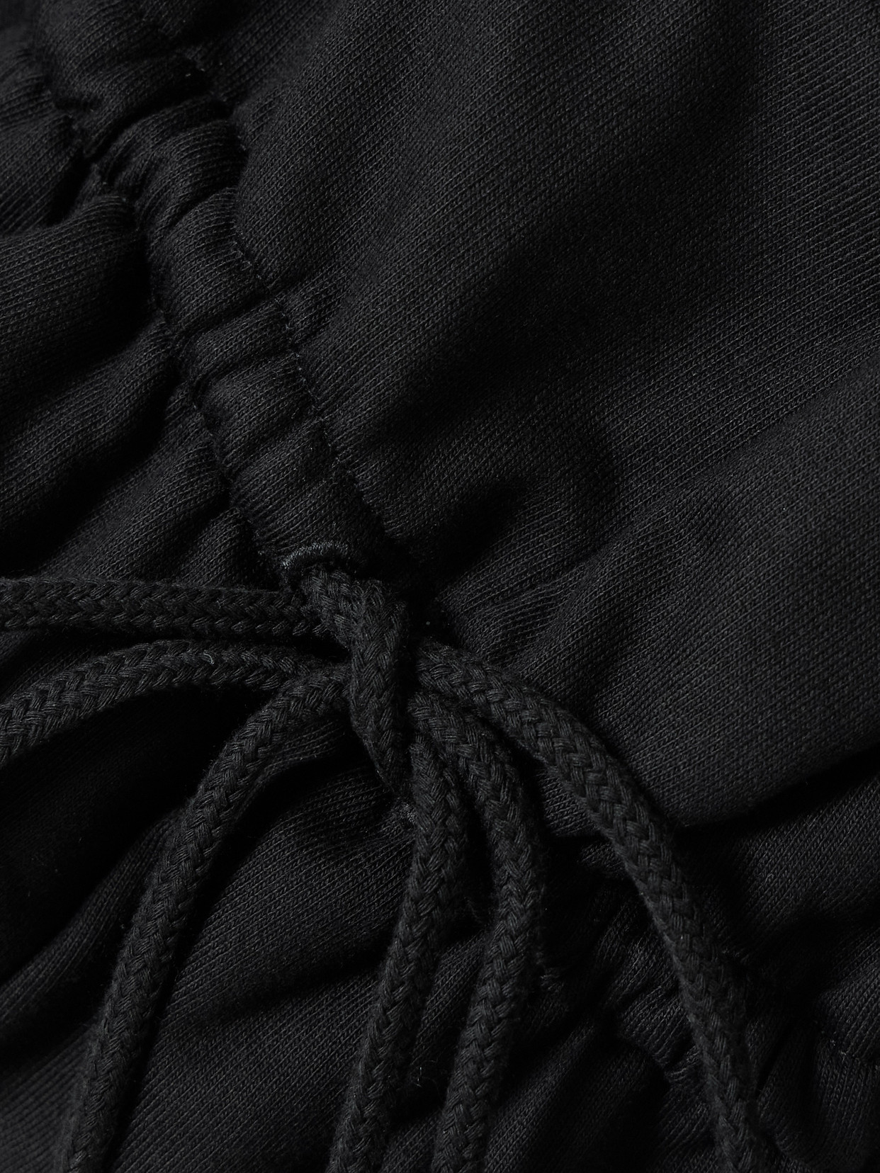 Dries Van Noten Cotton-jersey Peplum Sweatshirt In Black