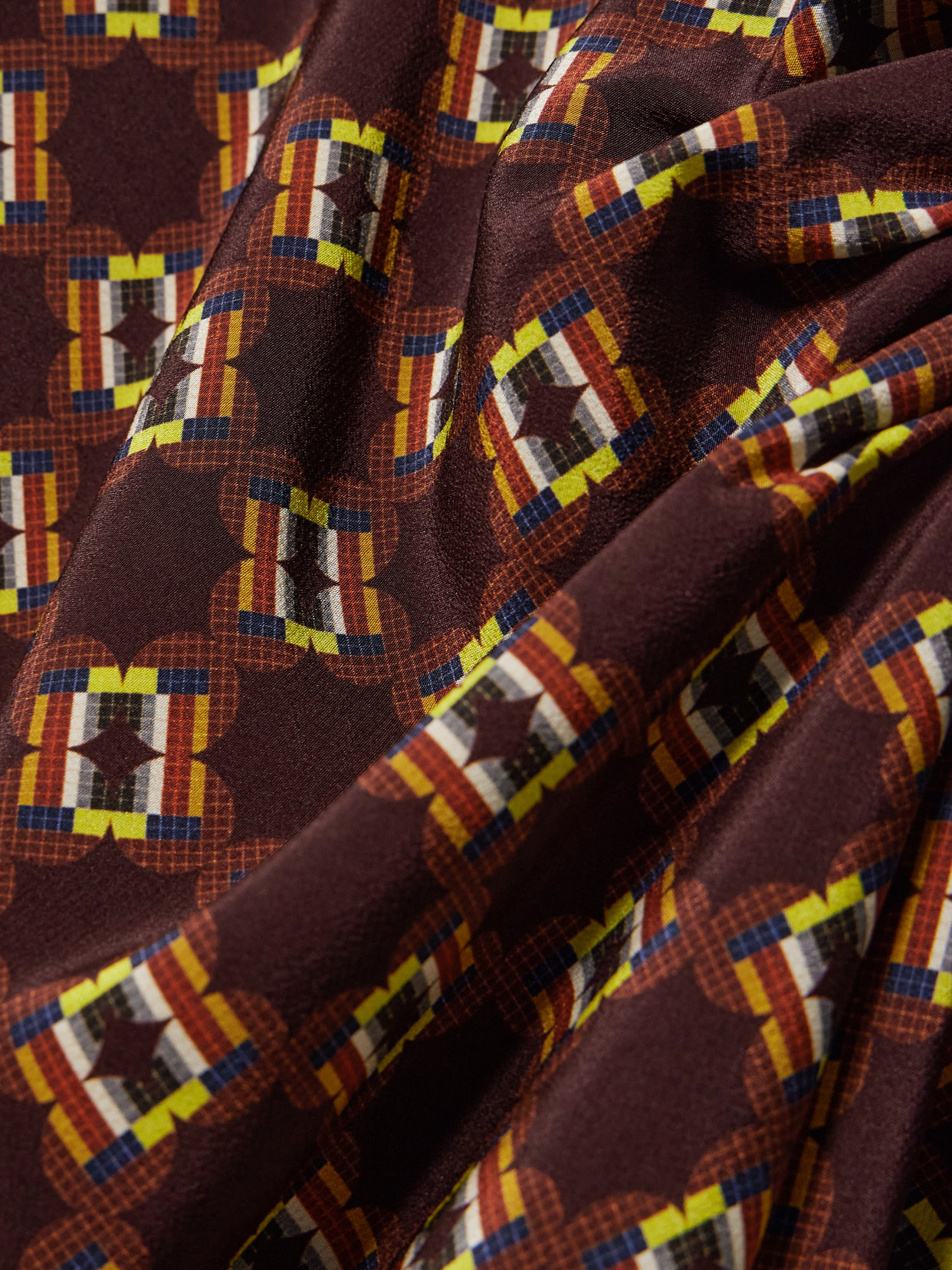 Dries Van Noten Printed Silk Crepe De Chine Wrap-effect Midi Dress In Brown
