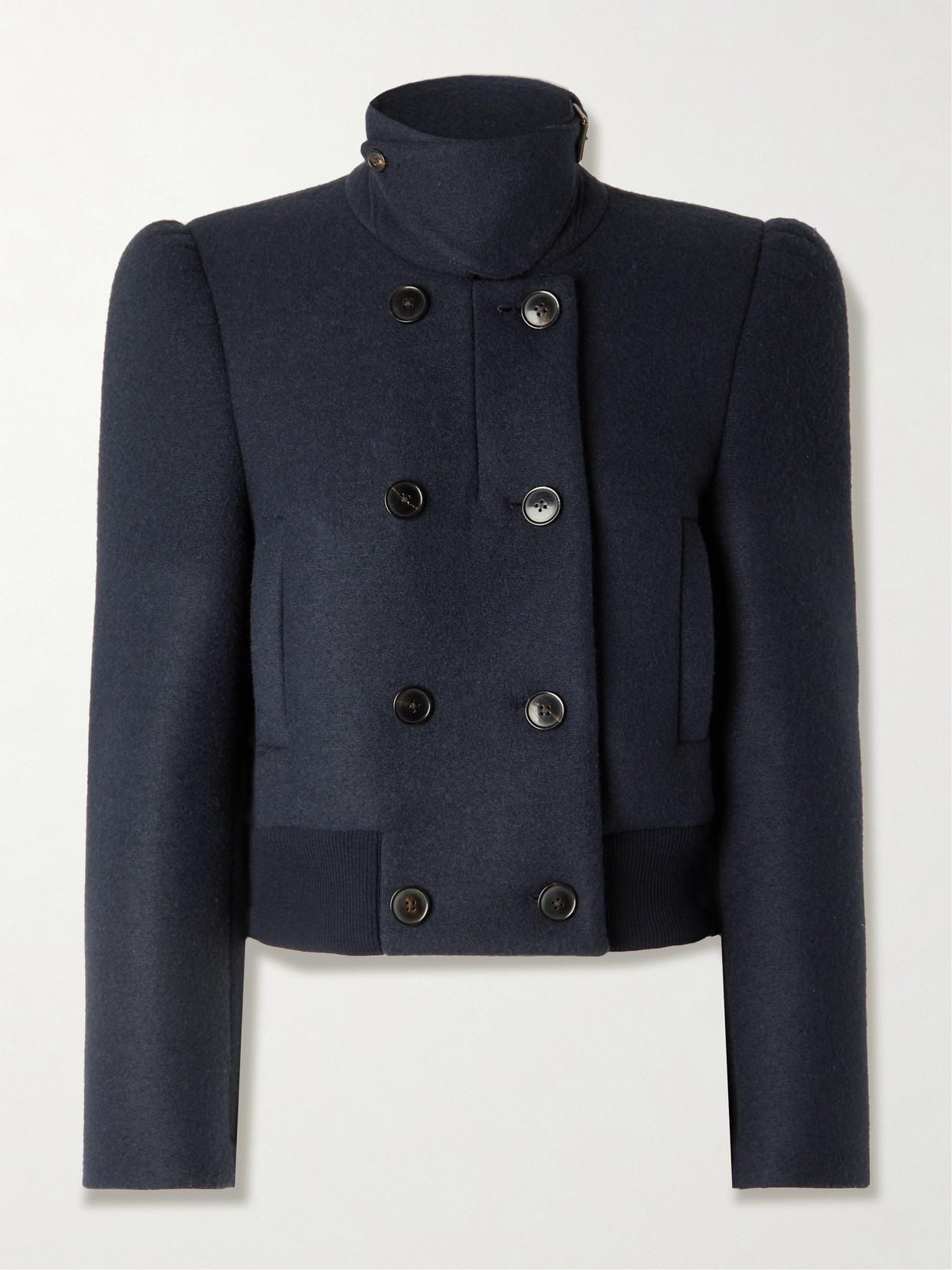 Dries Van Noten Felt Jacket In Blue