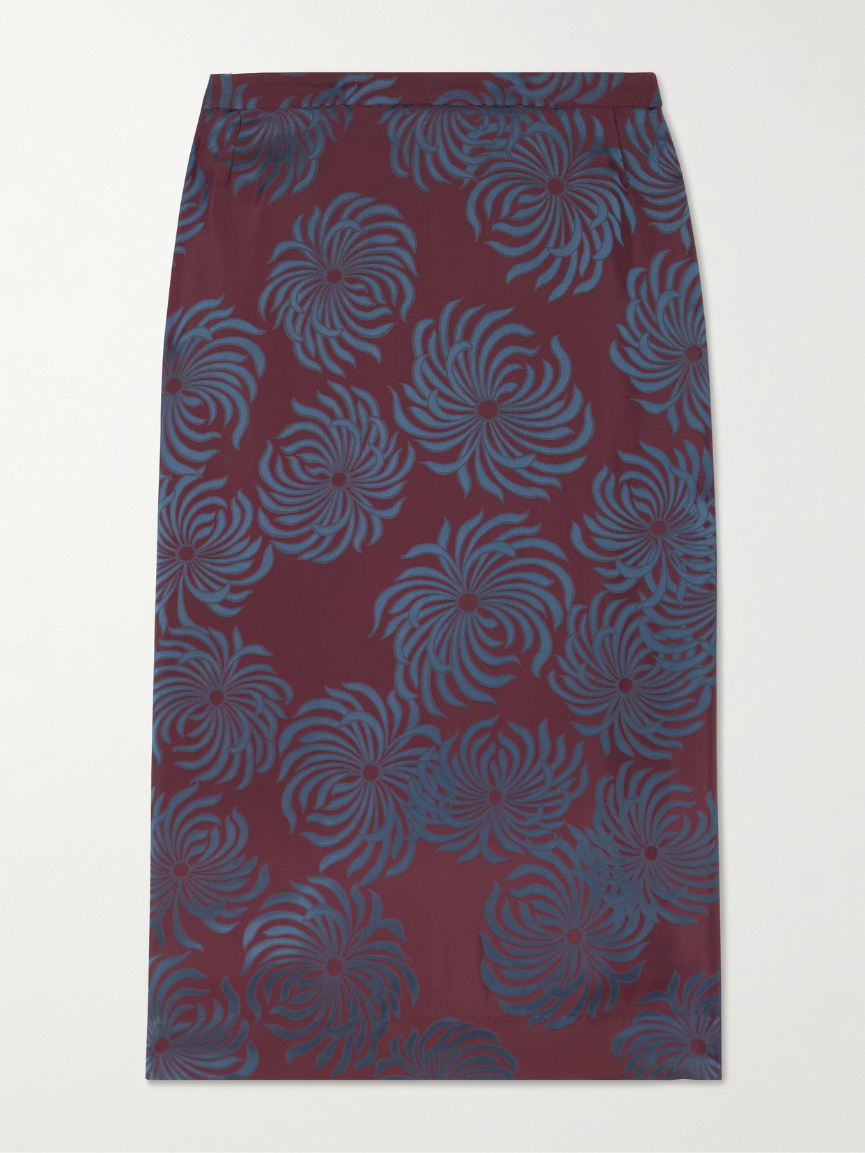 Dries Van Noten Printed Midi Skirt In Red