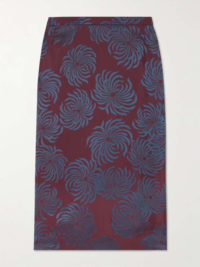 Dries Van Noten Jacquard Midi Skirt