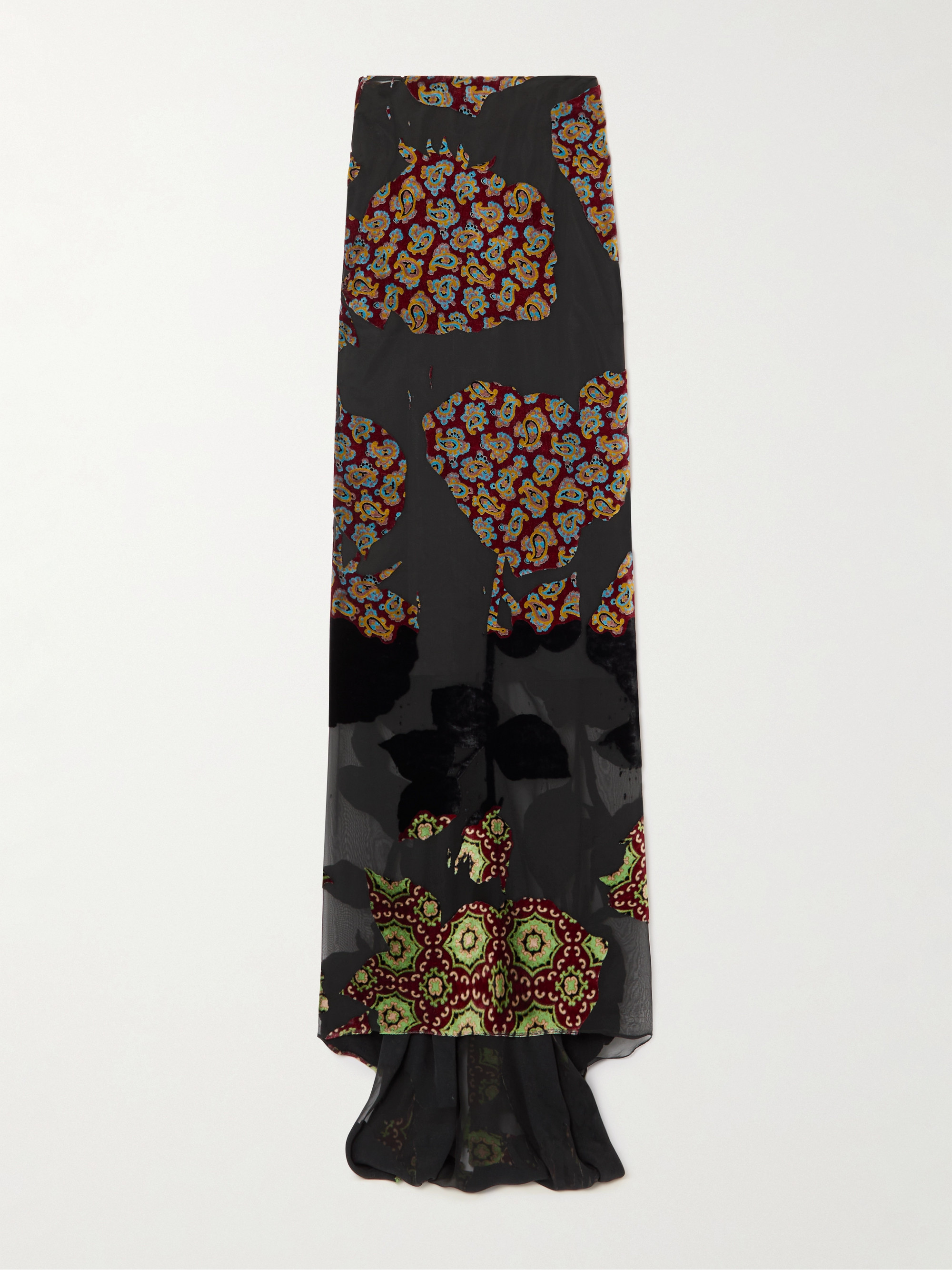 Dries Van Noten - Devoré-velvet maxi skirt | Plush
