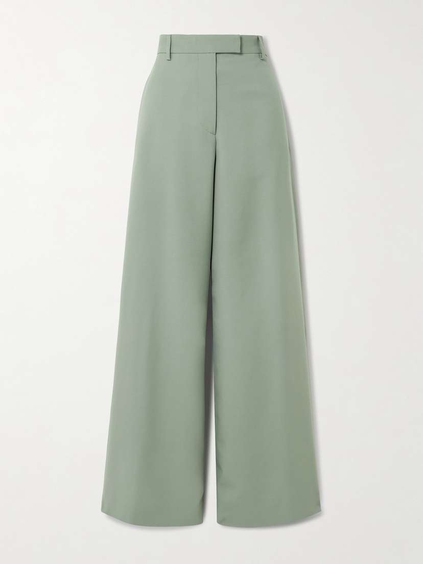 Dries Van Noten Wide-leg Wool And Mohair-blend Twill Pants