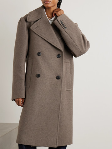 Dries Van Noten Oversized wool-blend double-breasted coat