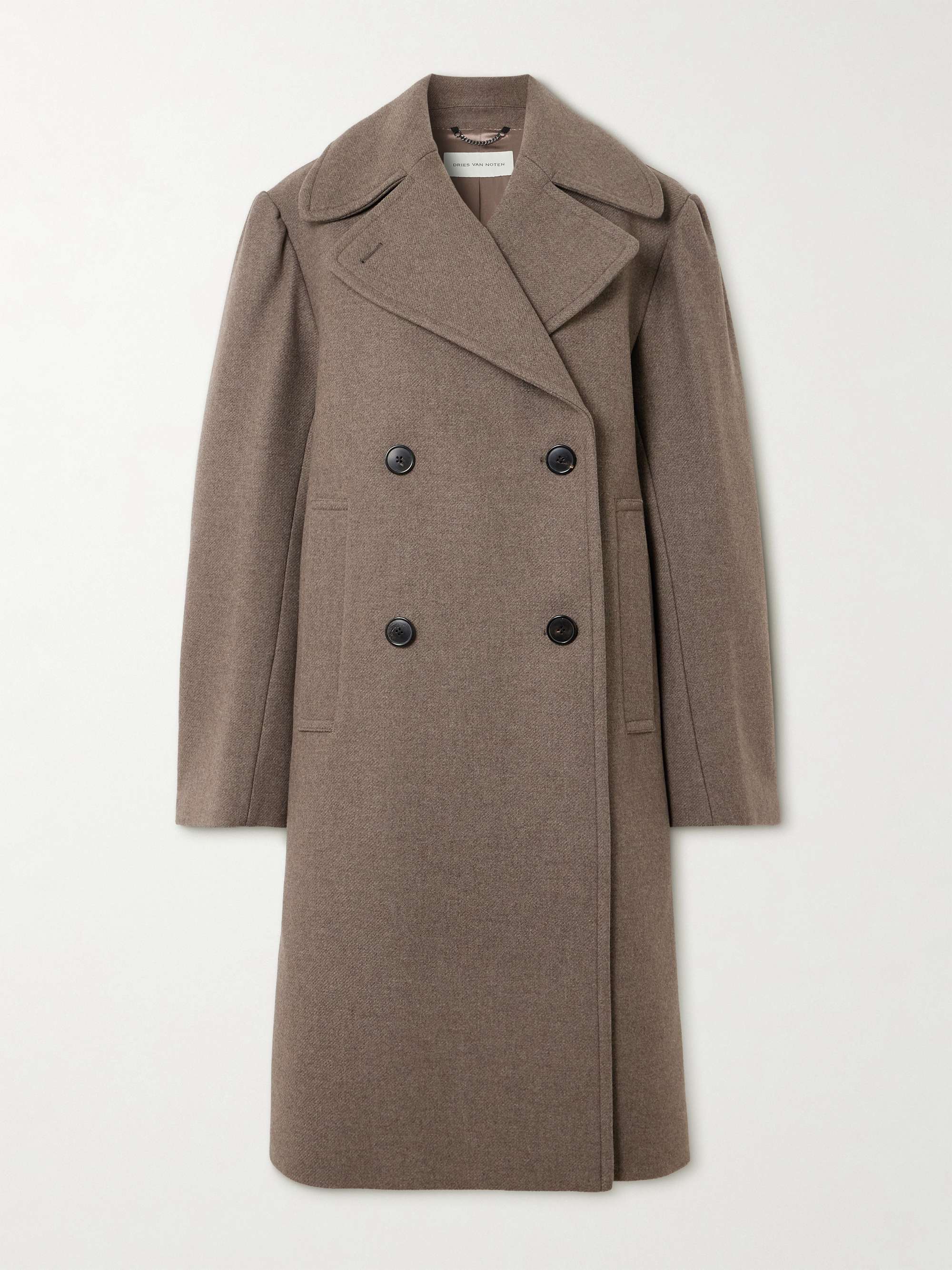 DRIES VAN NOTEN ウール混 オーバーサイズ ダブルブレストコート