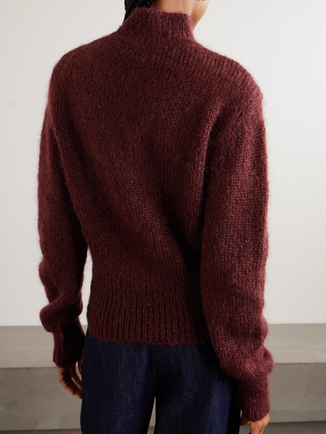 Dries Van Noten Mohair-blend Sweater In Red