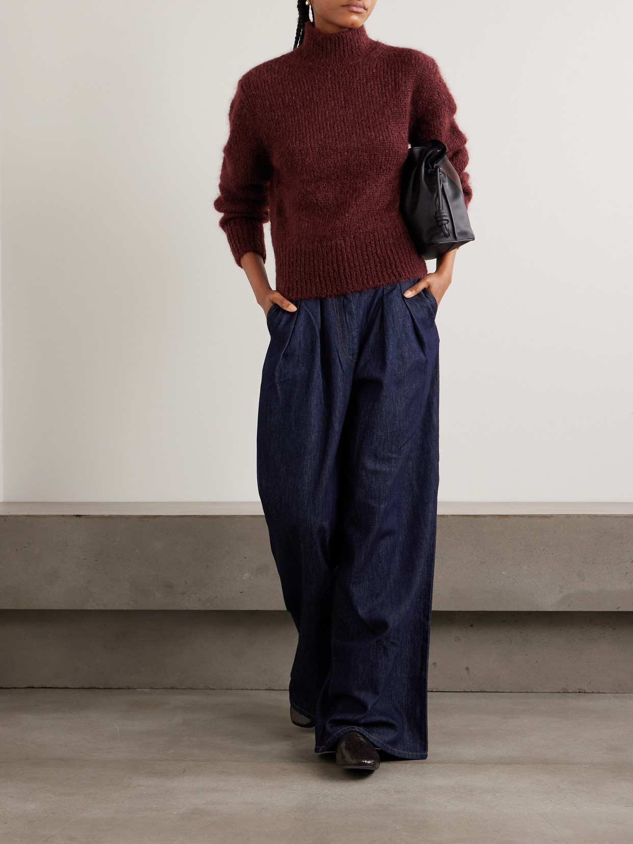Dries Van Noten Mohair-blend Sweater In Red