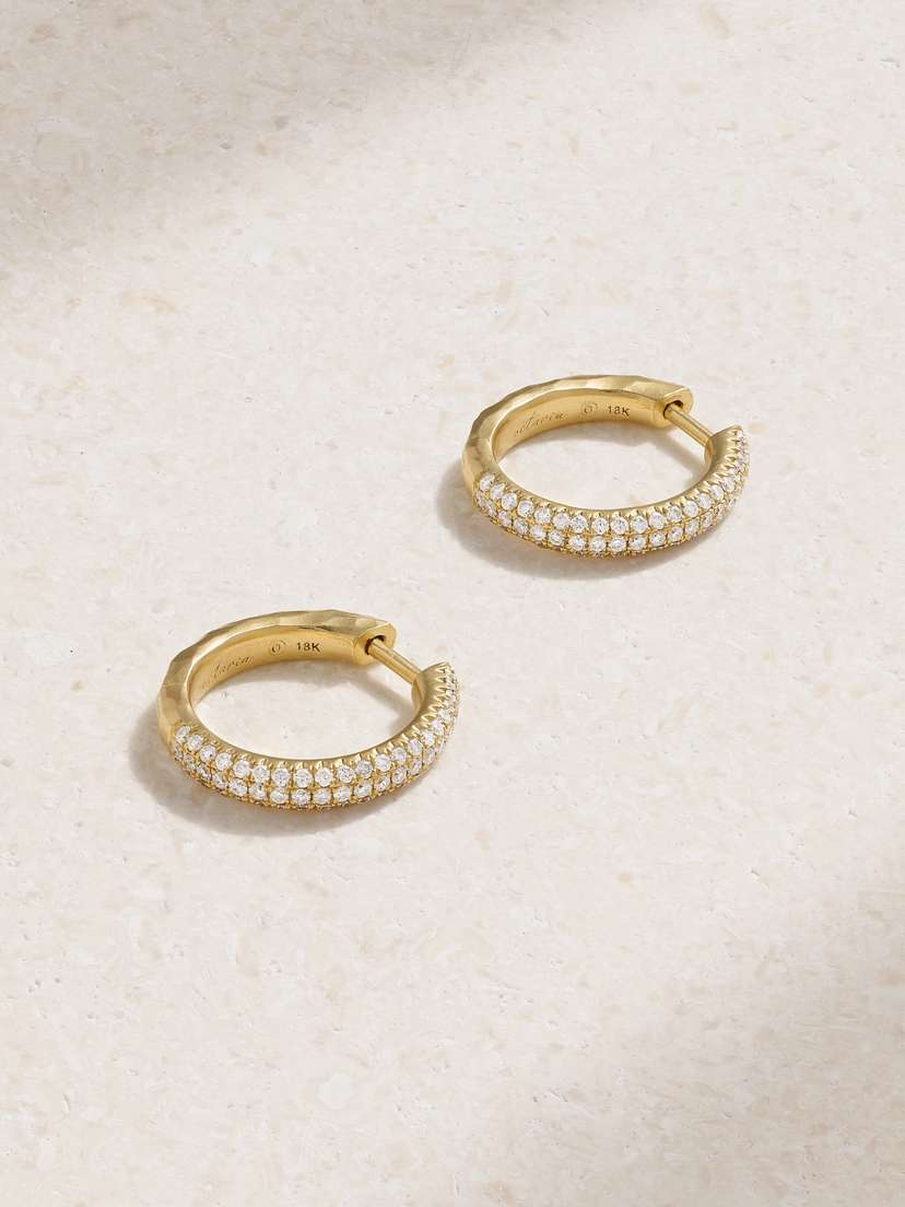 Octavia Elizabeth Yana 18-karat Gold Diamond Hoop Earrings