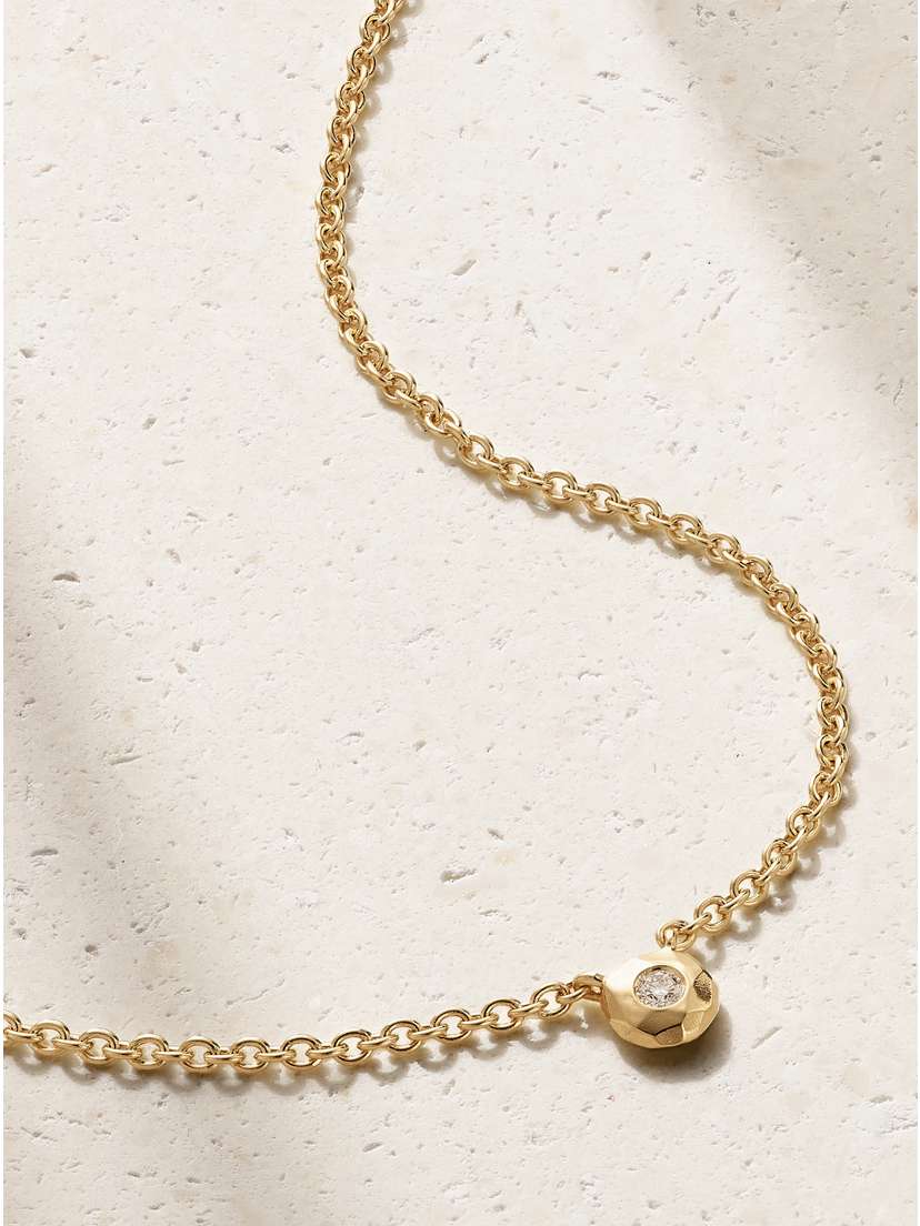 Octavia Elizabeth Nesting Gem 18-karat Gold Diamond Necklace