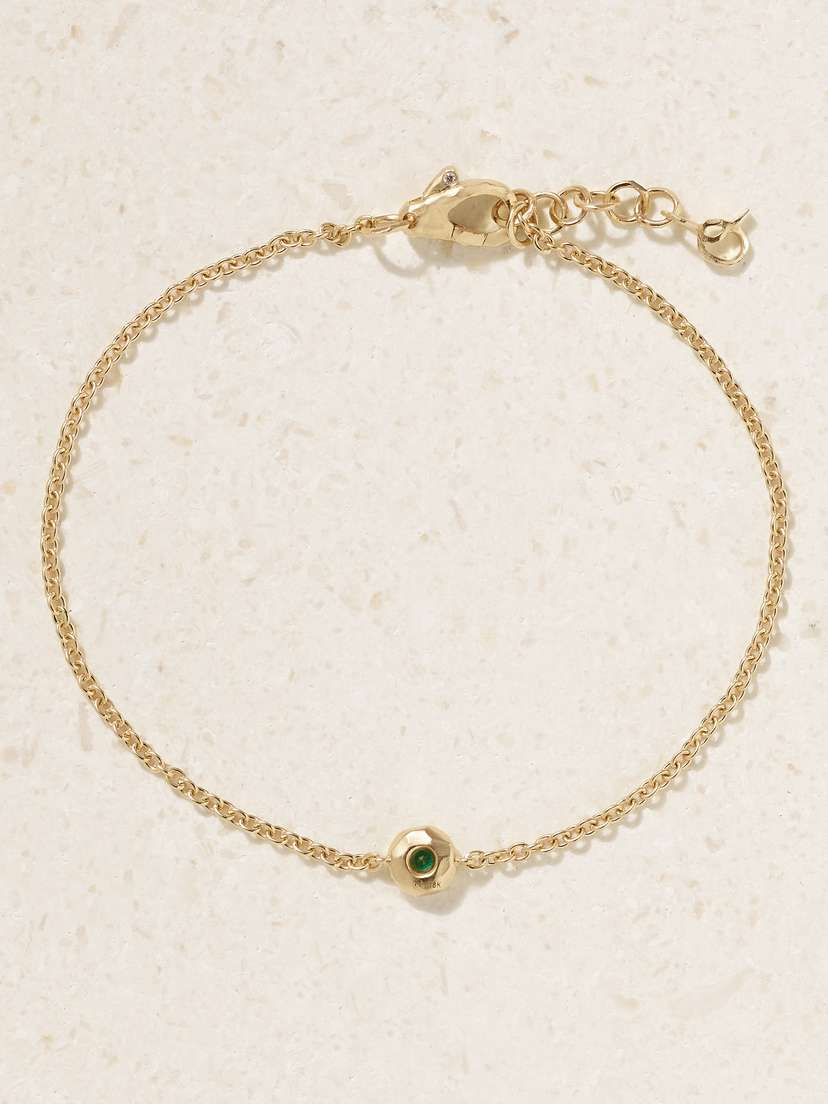 Octavia Elizabeth Nesting Gem Recycled 18-karat Gold Emerald Bracelet