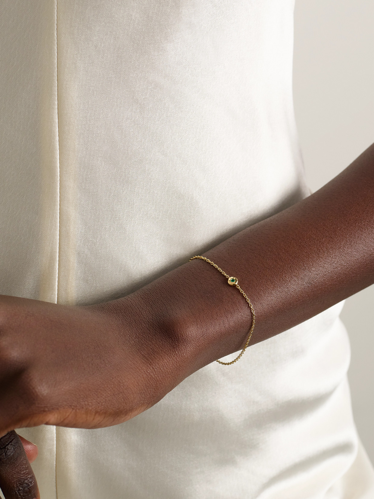 Octavia Elizabeth Nesting Gem Recycled 18-karat Gold Emerald Bracelet In Gold