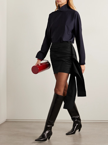 Tibi Draped shell mini skirt