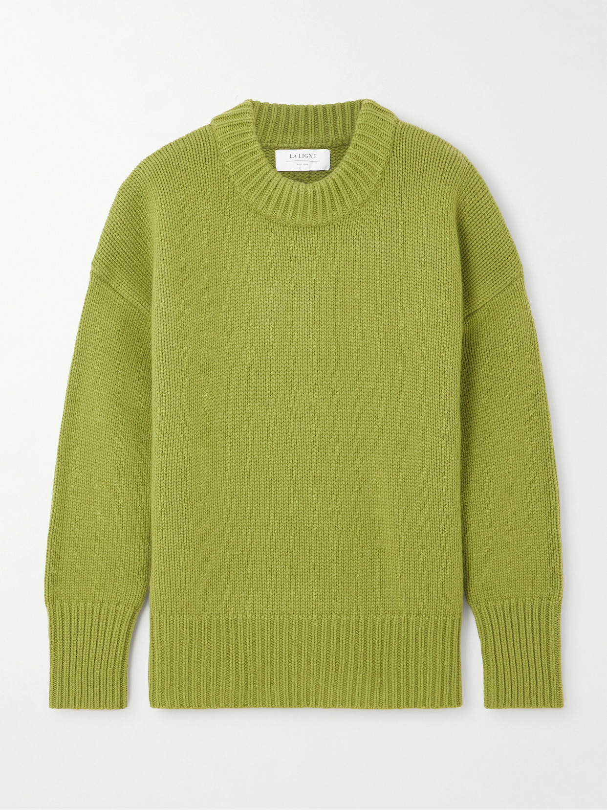 La Ligne Marin Wool And Cashmere-blend Sweater In Green