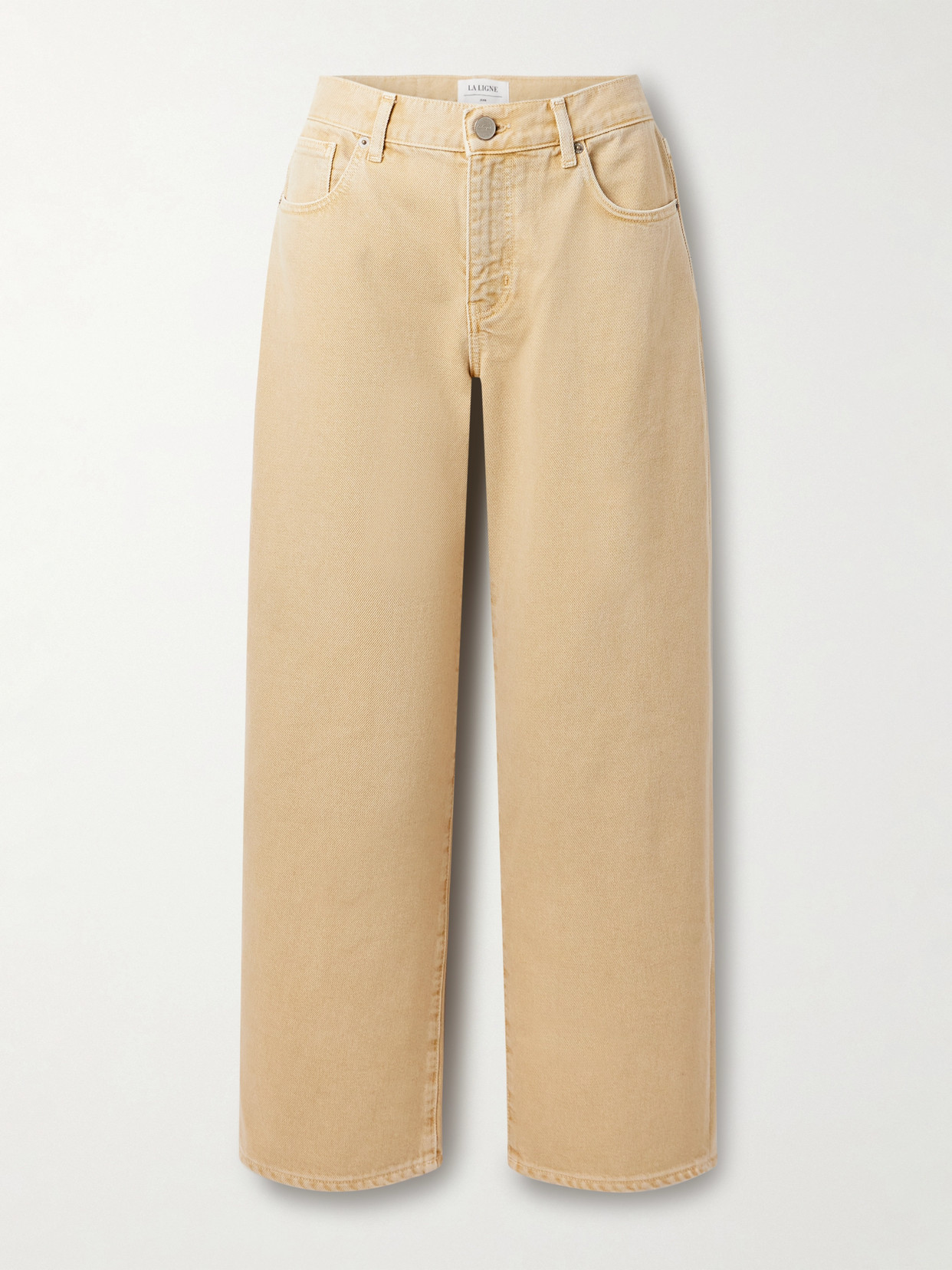 La Ligne Marilyn High-rise Wide-leg Jeans In Neutral