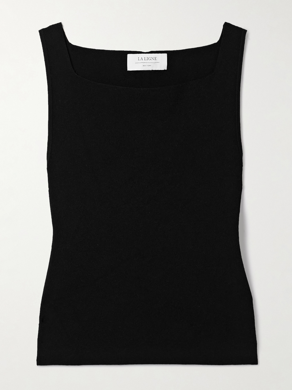 La Ligne Knitted Tank In Black
