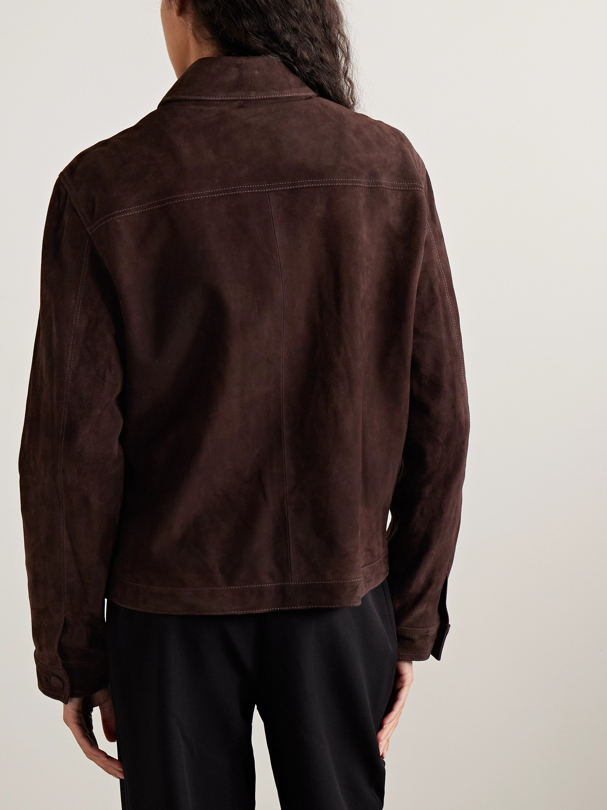 La Ligne Suede Jacket In Brown