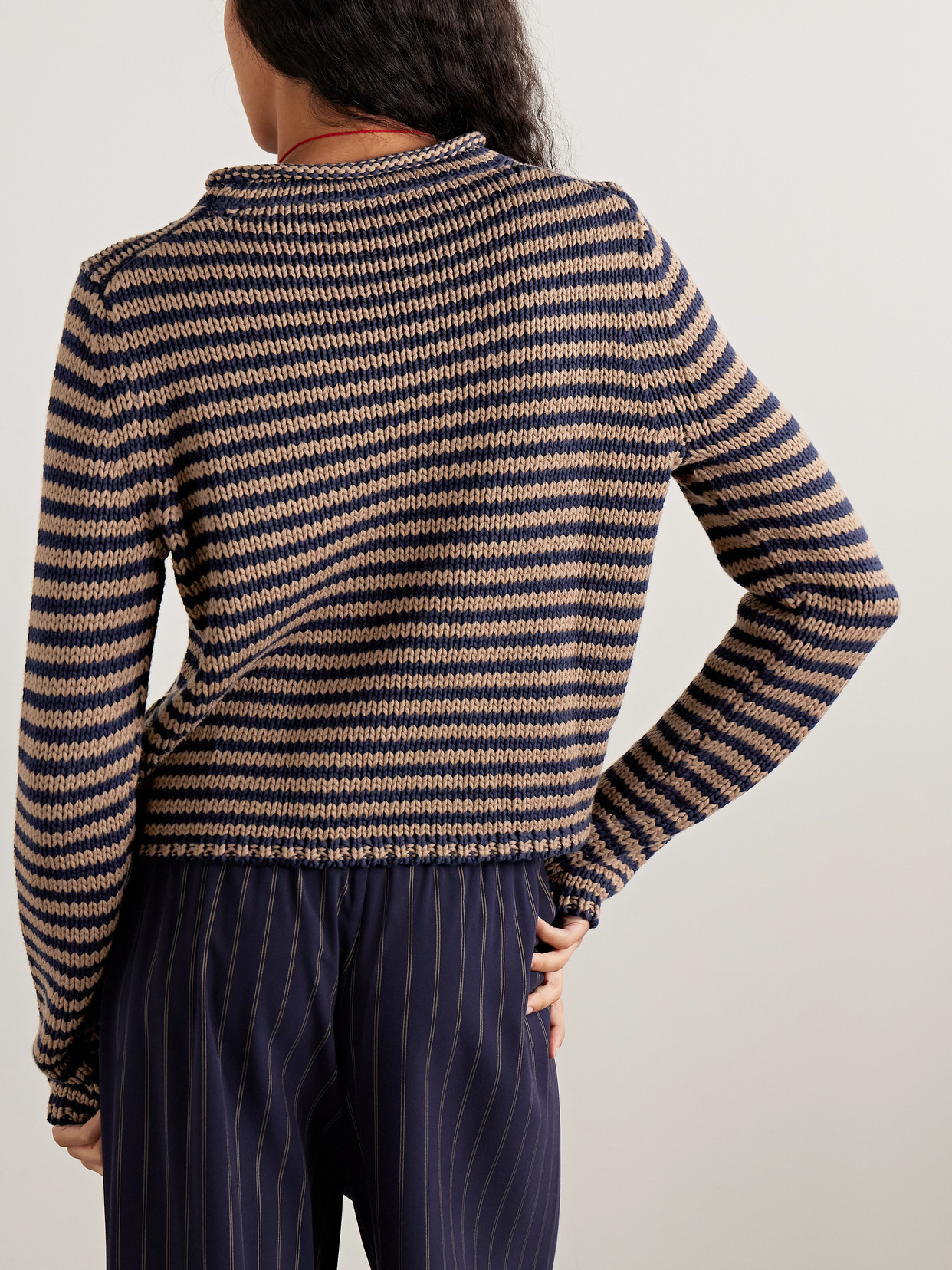 La Ligne Mini Marina Striped Cotton Sweater In Multi