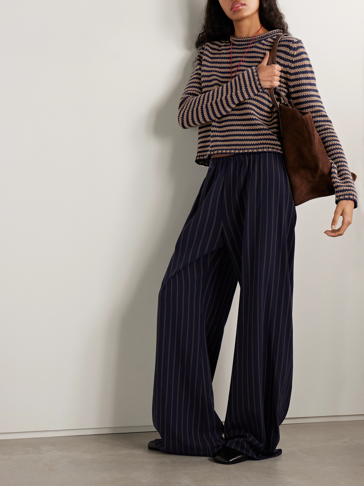 La Ligne Mini Marina Striped Cotton Sweater In Multi
