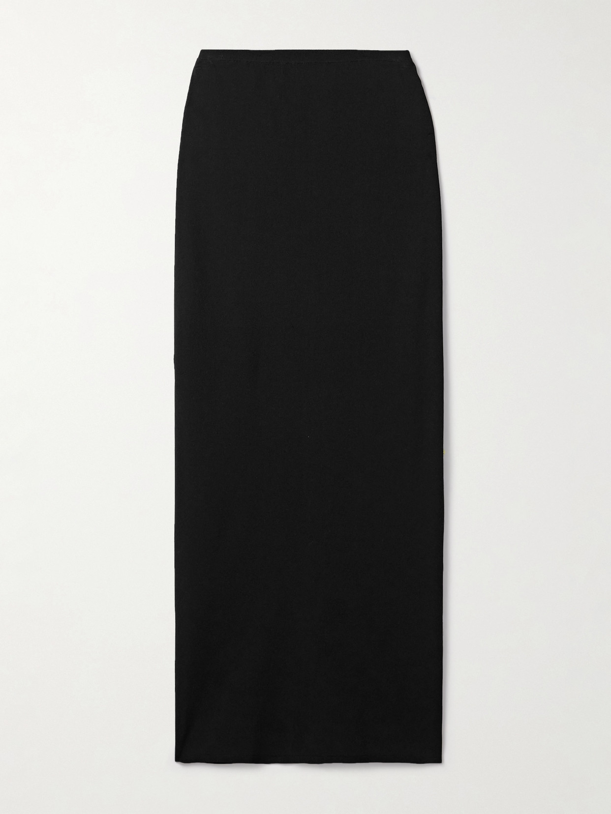 La Ligne Knitted Midi Skirt In Black