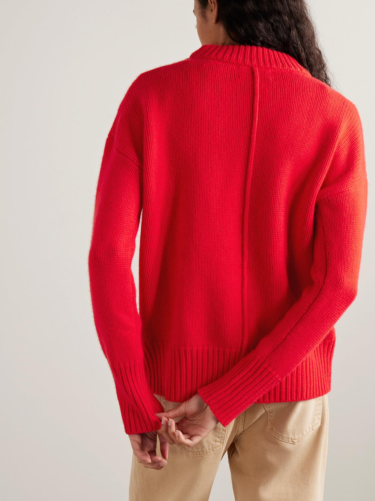 La Ligne Marin Wool And Cashmere-blend Sweater In Red