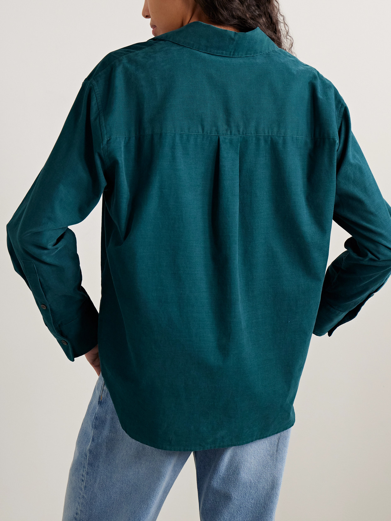 La Ligne Cotton-corduroy Shirt In Green