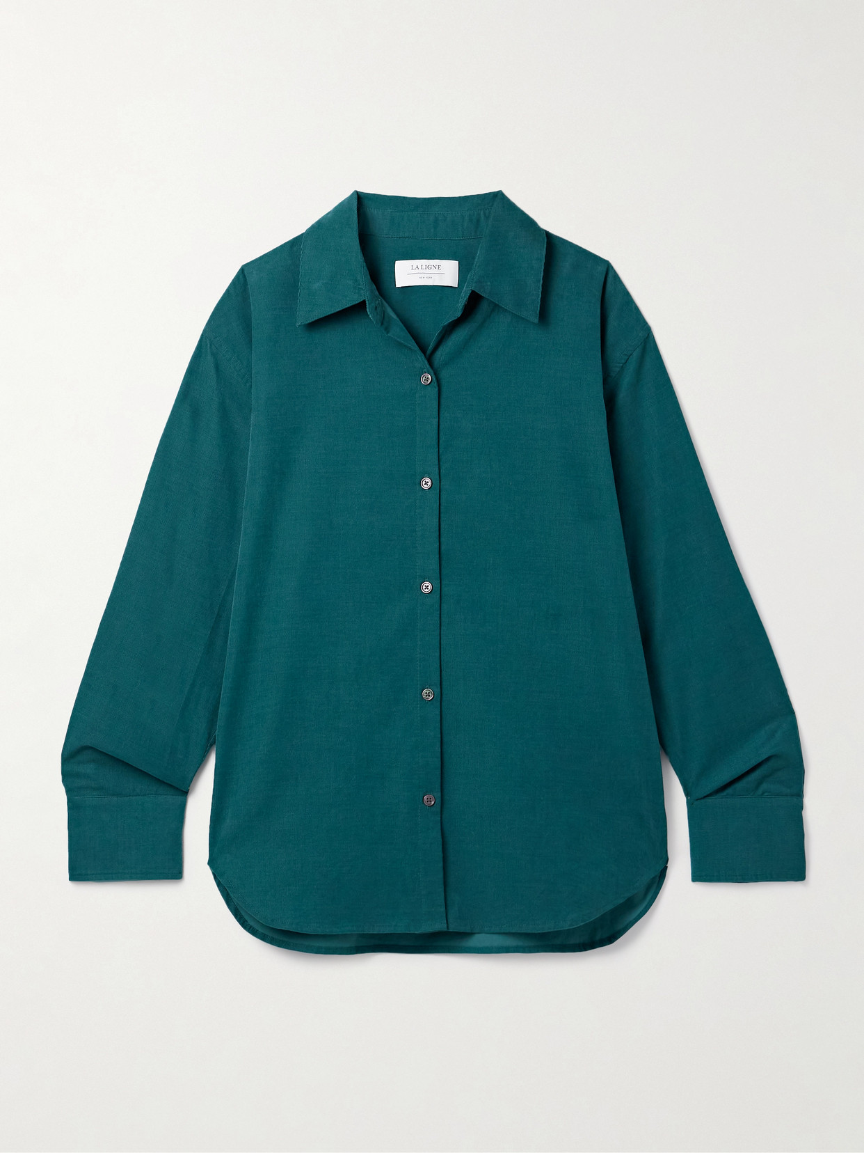 La Ligne Cotton-corduroy Shirt In Green