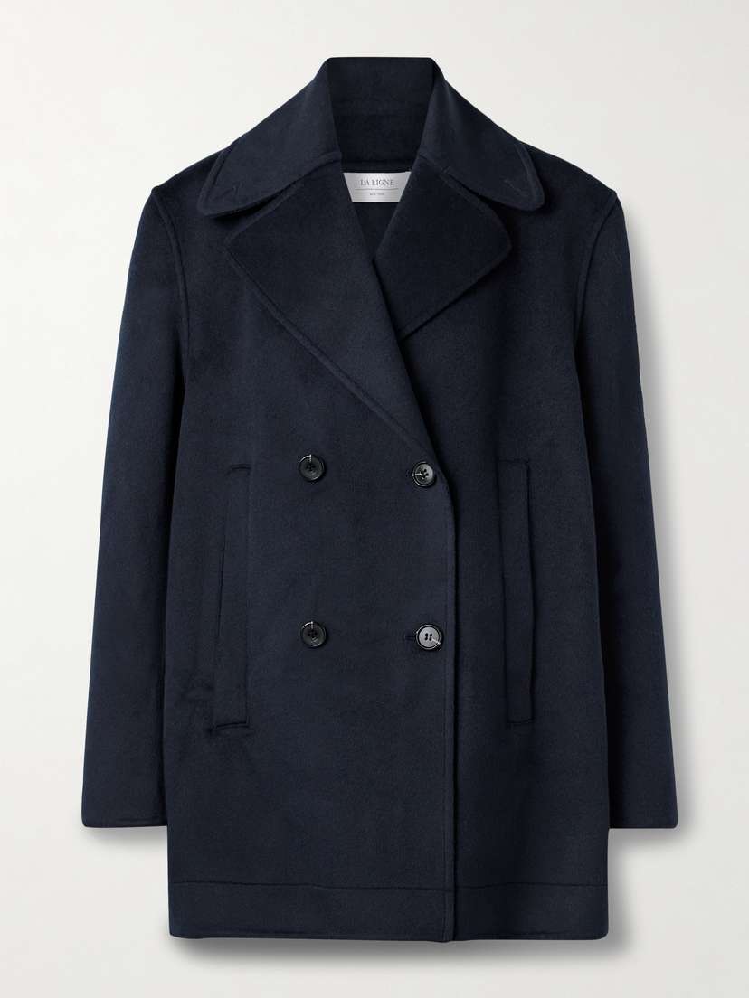 La Ligne Micheal Double-breasted Wool-felt Coat