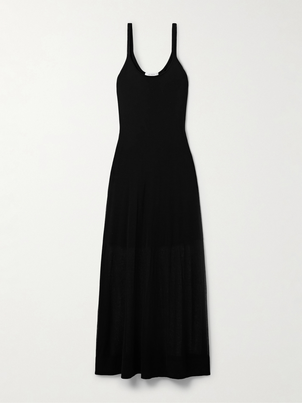 La Ligne Cotton-blend Maxi Dress In Black